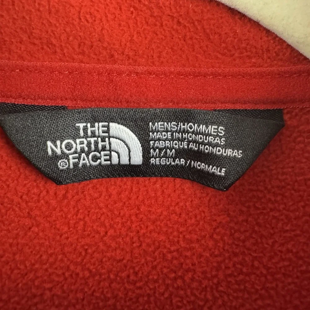 The North‎ Face 1/4 Zip Fleece Pullover Sweater Red Mens Medium M